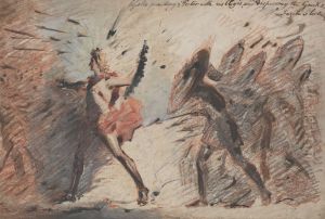 Apollo Preceding Hector with His Aegis, and Dispersing the Greeks, Fuseli's Lectures by John Flaxman Jr.