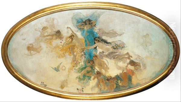 Nymphs and Cupids (sketch) - view 1