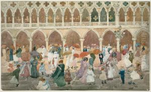 Sunlight on the Piazzetta by Maurice Prendergast