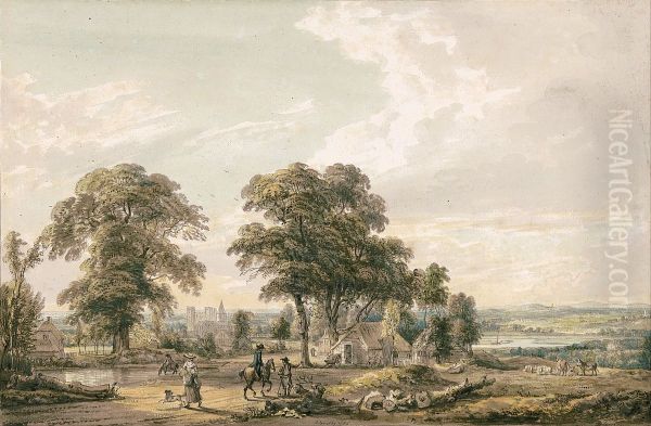 Approaching Rochester and the Medway - view 1