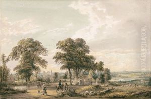 Approaching Rochester and the Medway by Paul Sandby