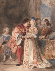 Portia and Bassanio by Richard Parkes Bonington