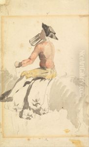 A Groom on Horseback, Drinking by Samuel Scott