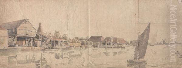 A Wood Yard on the Thames at Nine Elms - view 1