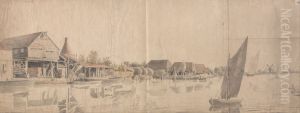 A Wood Yard on the Thames at Nine Elms