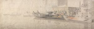 Figures and Boats on the Thames by Samuel Scott