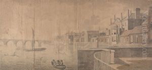 The Thames with Montagu House and Westminster Bridge by Samuel Scott