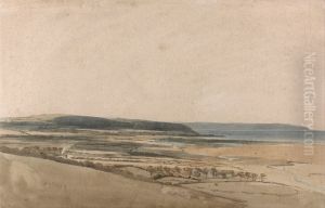 Estuary on the River Taw, Devon by Thomas Girtin