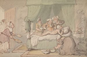 'The Doctor is so Severely Bruised that Cupping is Judged Necessary' by Thomas Rowlandson