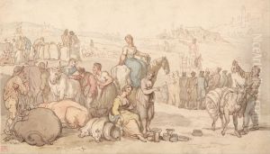 A Fair in the Country by Thomas Rowlandson