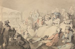 An Audience Watching a Play at Drury Lane Theatre by Thomas Rowlandson