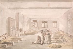 Bridewell, The Pass Room, House of Correction by Thomas Rowlandson