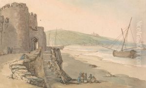 Caernarvon Castle, Entrance to a Tower by Thomas Rowlandson
