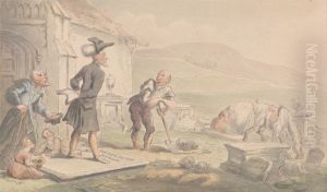 Dr Syntax Meditating on the Tombstones by Thomas Rowlandson