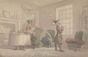 Dr. Syntax Copying the Wit of the Window by Thomas Rowlandson