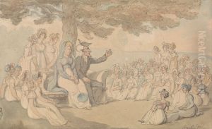 Dr. Syntax Visits a Boarding School for Young Ladies by Thomas Rowlandson