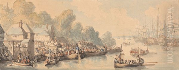 Embarkation at Southampton, June 20th 1794 - view 1