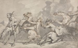 Horsemen Colliding by Thomas Rowlandson