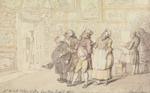 Mr. Michell's Picture Gallery, Grove House, Enfield 1817 - view 1