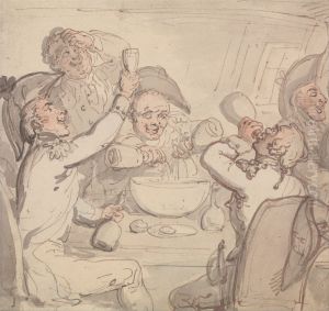 Naval Officers and a Bowl of Punch by Thomas Rowlandson