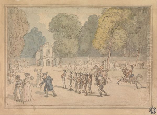 Soldiers in St. James Park - view 1