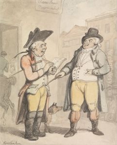 The Bookmaker and his Client outside the Ram Inn, Newmarket