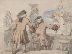 The Connoisseurs by Thomas Rowlandson