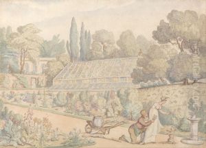 The Gardener's Offering by Thomas Rowlandson