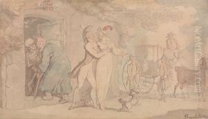 The Mausoleum by Thomas Rowlandson