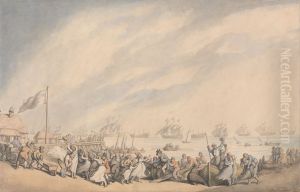 The Return of the Fleet to Great Yarmouth in 1797 by Thomas Rowlandson