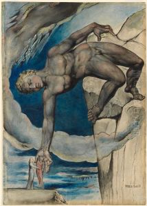 Antaeus setting down Dante and Virgil in the Last Circle of Hell by William Blake