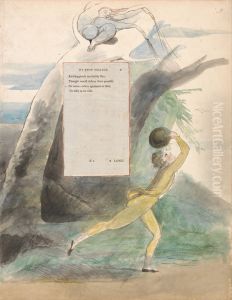 The Poems of Thomas Gray, Design 21, "Ode on a Distant Prospect of Eton College." by William Blake
