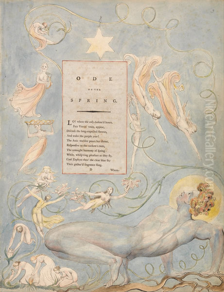 The Poems of Thomas Gray, Design 3, "Ode on the Spring." - view 1