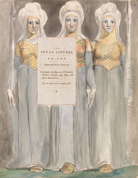 The Poems of Thomas Gray, Design 67, "The Fatal Sisters." - view 1