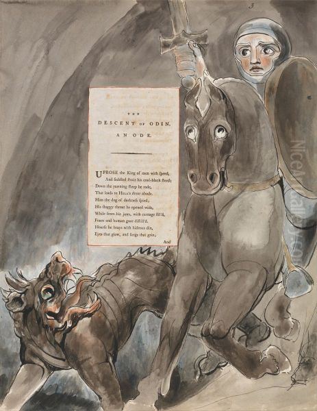 The Poems of Thomas Gray, Design 79, "The Descent of Odin." - view 1