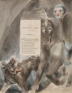 The Poems of Thomas Gray, Design 79, "The Descent of Odin." by William Blake