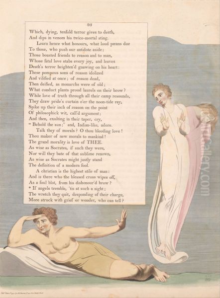 Young's Night Thoughts, Page 93, "If Angels Tremble, 'Tis at Such a Sight" - view 1