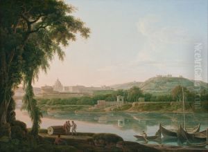 A distant view of Rome across the Tiber A distant view of Rome across the Tiber