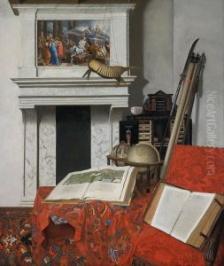 Stillife with varieties (corner of a room) by Jan Van Der Heyden