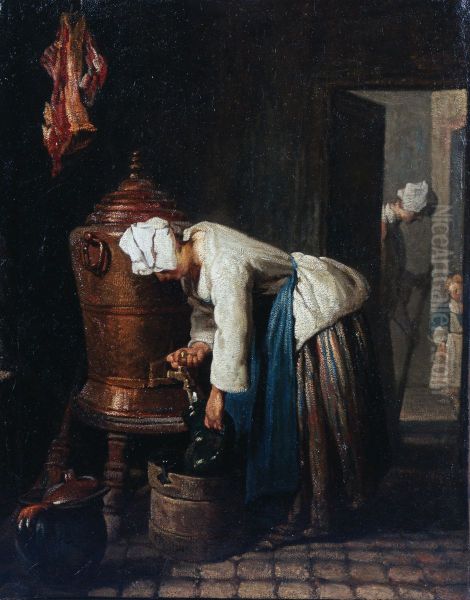 Woman Drawing Water at the Cistern - view 1