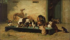 Table d'Hote at a Dogs' Home by John Charles Dollman