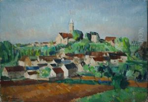 Village Sur Une Colline by Edmond Ceria
