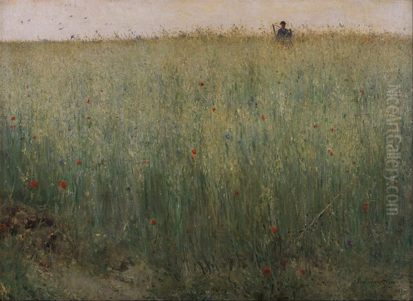 Field of Oats at Grez - view 1