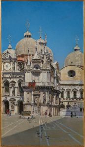 Courtyard of the Palace of the Dux of Venice by Martin Rico