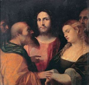 Christ and the adulteress by Palma Vecchio
