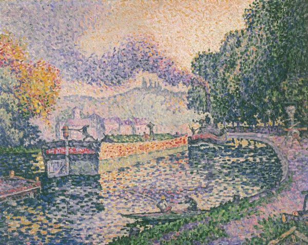 The Tugboat, Canal in Samois - view 1