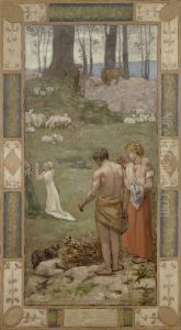 Saint Genevieve as a child in prayer by Pierre Puvis de Chavannes