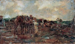 Rest Halt for an Arab Caravan by Ricardo de Madrazo