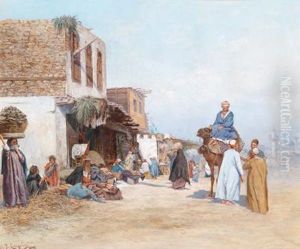 Orientalische Strasenszene by P. Cerigotis