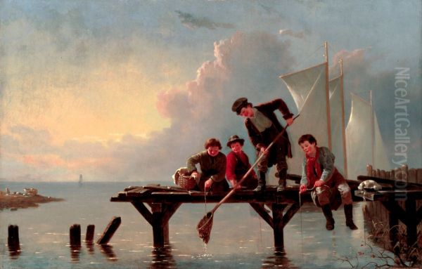 Boys Crabbing - view 1